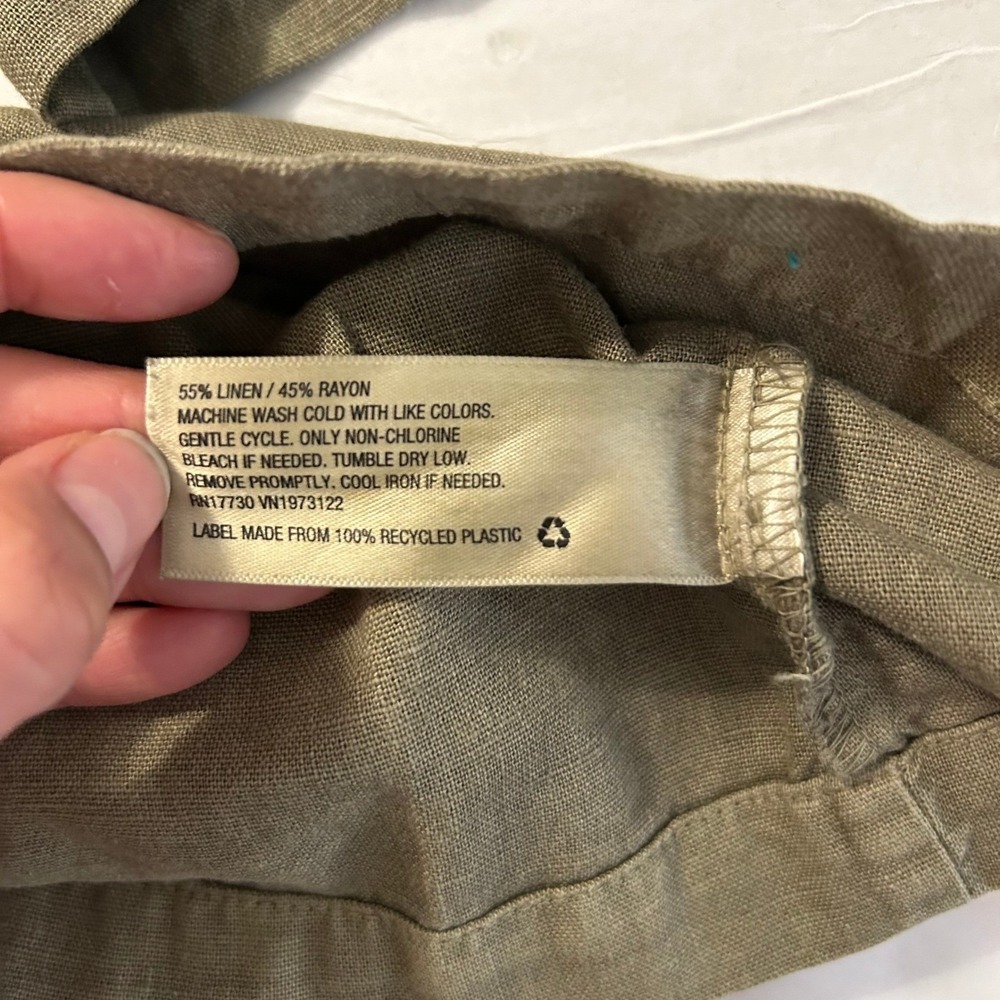 Universal Thread‎ Wide Leg Linen Blend Jumpsuit Olive Green XS - Picture 8 of 8